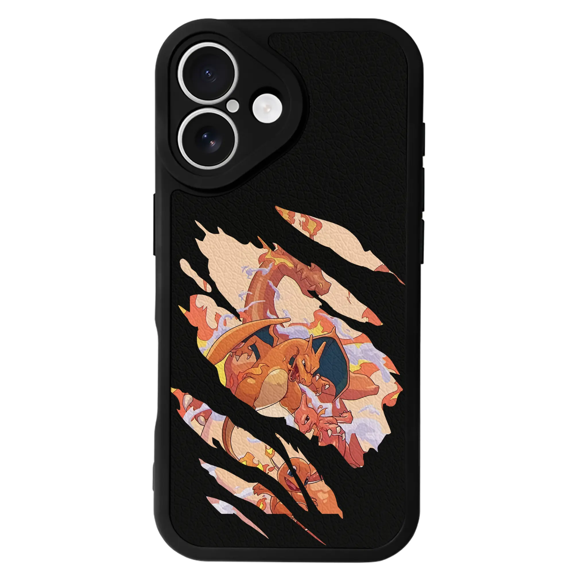 ポケモン グッズ,リザードン - IPhone 16シリーズ対応 ・ シリコンスマホケース ・ レザー調 ・ 高精度フィット ・ 耐衝撃 ・ ワイヤレス充電対応 ・ 精密カット